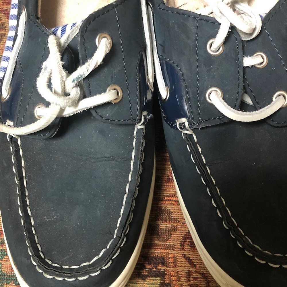 Bass Navy and White womens Boat Shoes - Picture 6 of 6